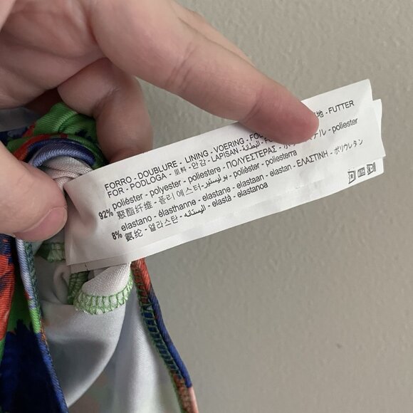 Zara Women S Green Floral Ruched Asymmetrical One Shoulder Bodysuit NWT - Picture 11 of 13